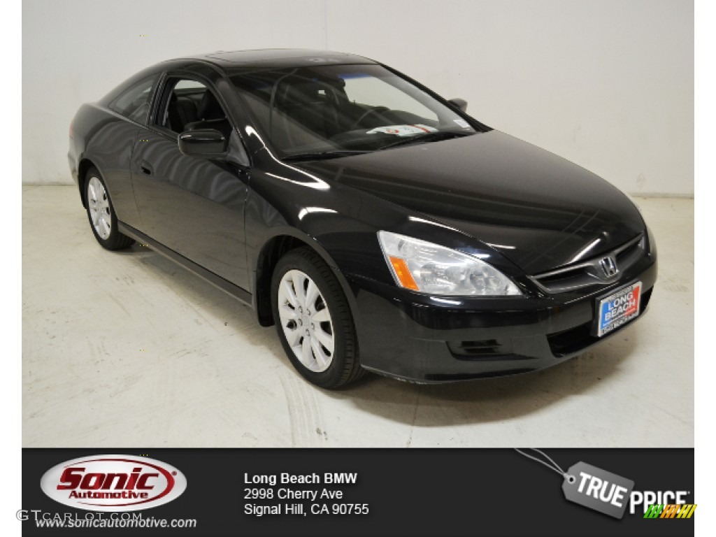 2006 Accord EX V6 Coupe - Nighthawk Black Pearl / Black photo #1