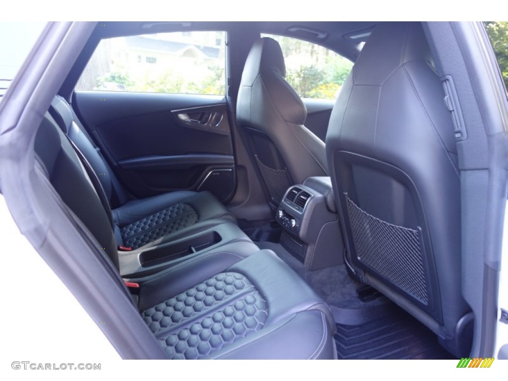 Black Valcona Leather w/Honeycomb Stitching Interior 2014 Audi RS 7 4.0 TFSI quattro Photo #97851759