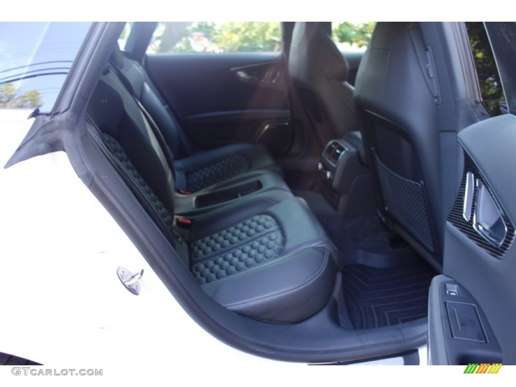 Black Valcona Leather w/Honeycomb Stitching Interior 2014 Audi RS 7 4.0 TFSI quattro Photo #97851780