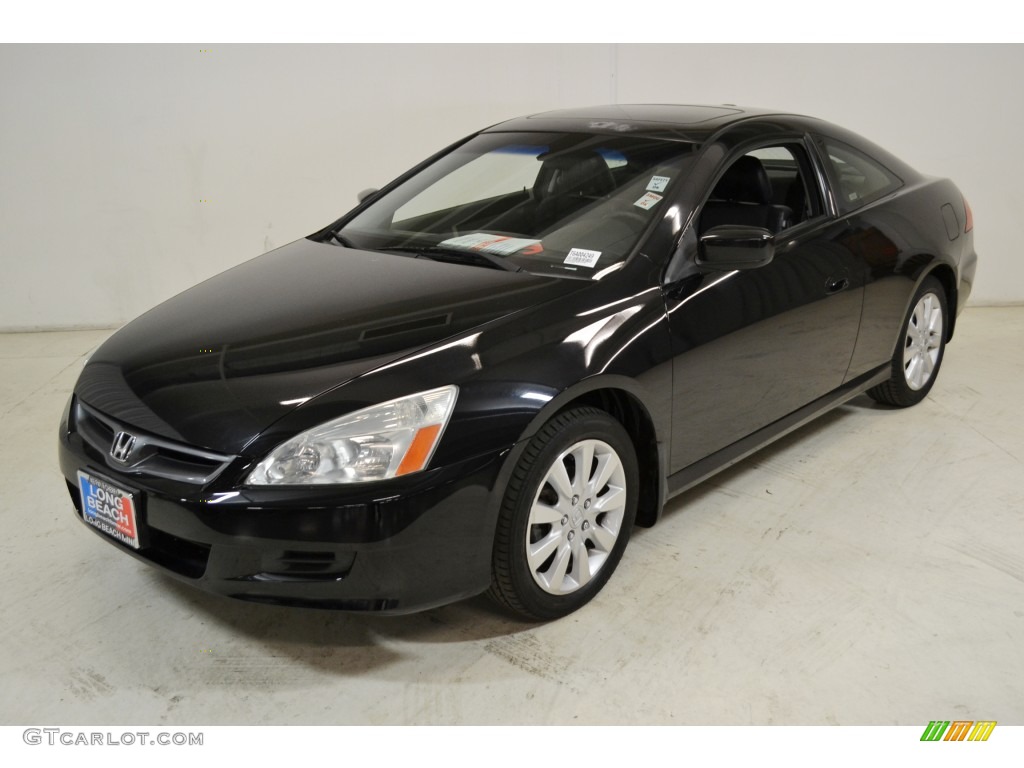 2006 Accord EX V6 Coupe - Nighthawk Black Pearl / Black photo #9