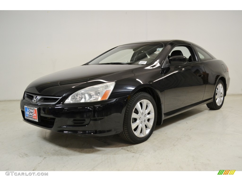 2006 Accord EX V6 Coupe - Nighthawk Black Pearl / Black photo #10