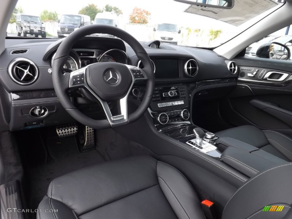 Black Interior 2015 Mercedes-Benz SL 400 Roadster Photo #97857534