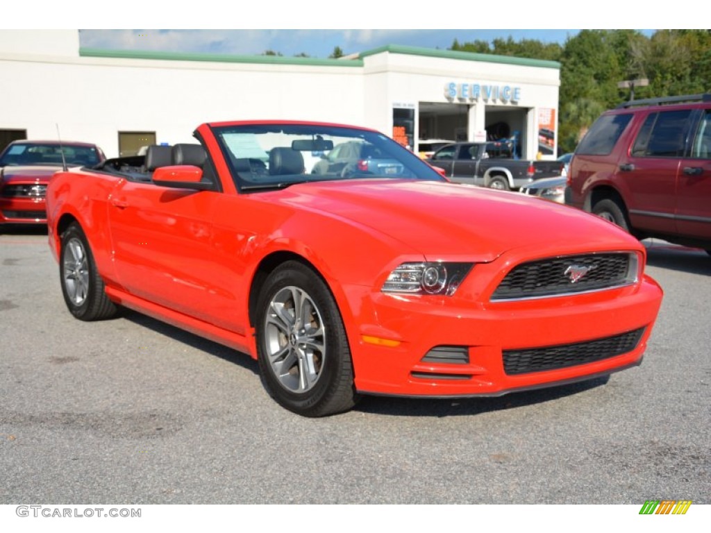 2014 Mustang V6 Premium Convertible - Race Red / Charcoal Black photo #1