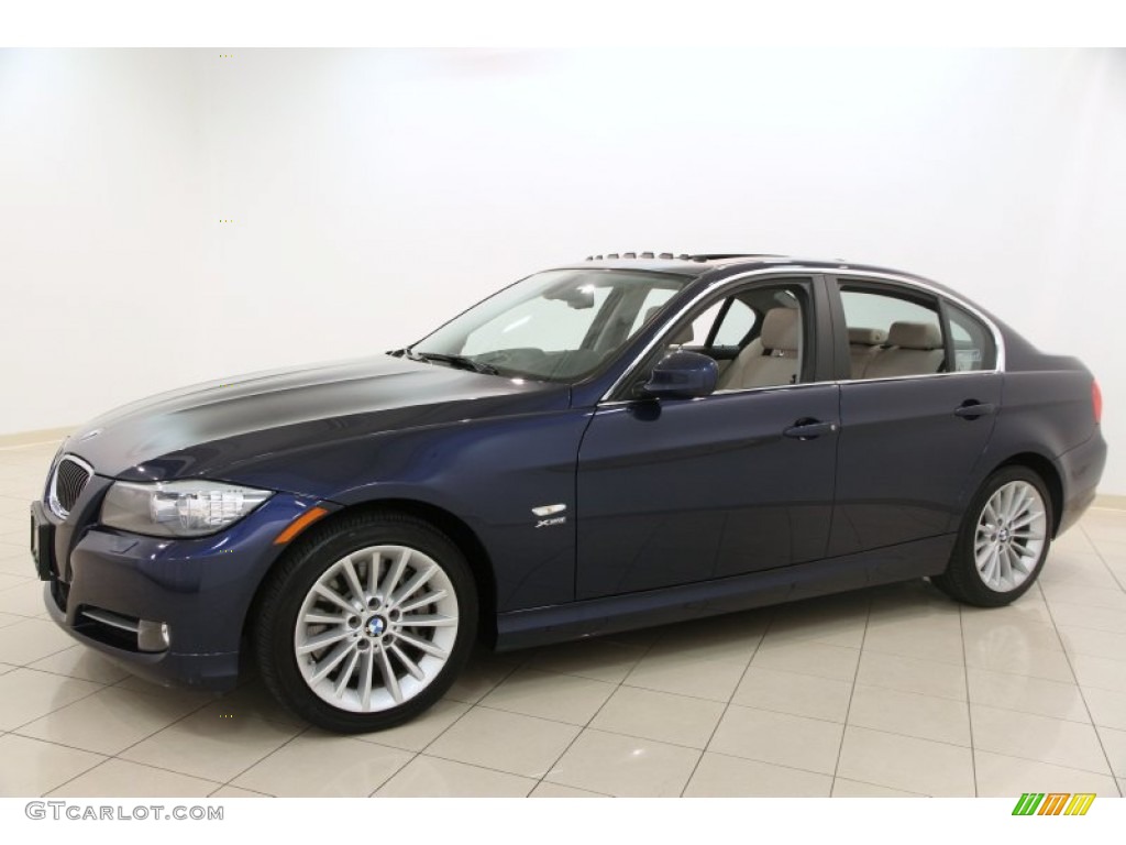 2011 3 Series 335i xDrive Sedan - Deep Sea Blue Metallic / Oyster/Black Dakota Leather photo #3