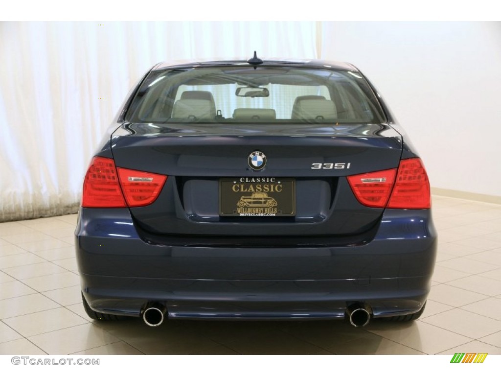 2011 3 Series 335i xDrive Sedan - Deep Sea Blue Metallic / Oyster/Black Dakota Leather photo #38