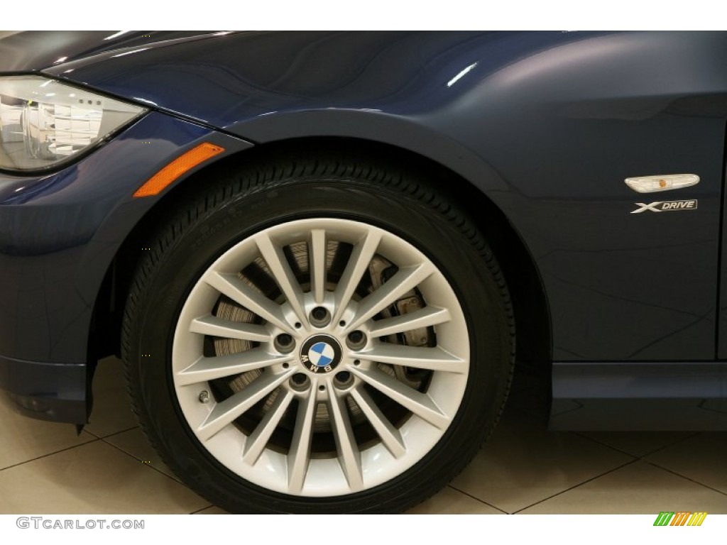 2011 3 Series 335i xDrive Sedan - Deep Sea Blue Metallic / Oyster/Black Dakota Leather photo #40