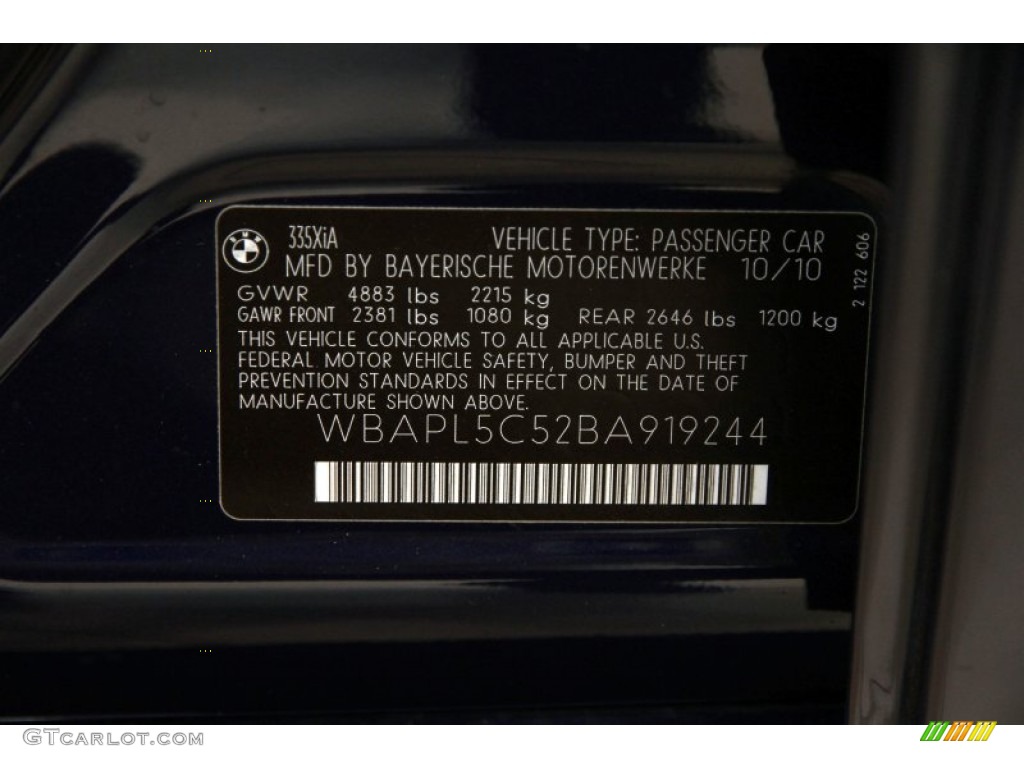 2011 3 Series 335i xDrive Sedan - Deep Sea Blue Metallic / Oyster/Black Dakota Leather photo #41