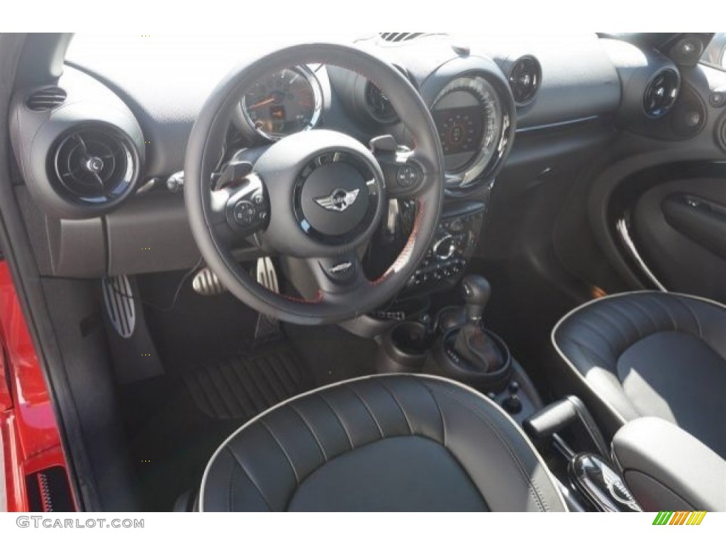 Lounge Carbon Black Leather Interior 2015 Mini Countryman John Cooper Works All4 Photo #97860879