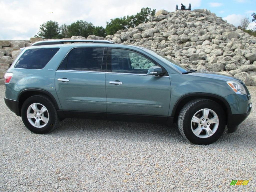 2009 Acadia SLT AWD - Silver Green Metallic / Ebony photo #35