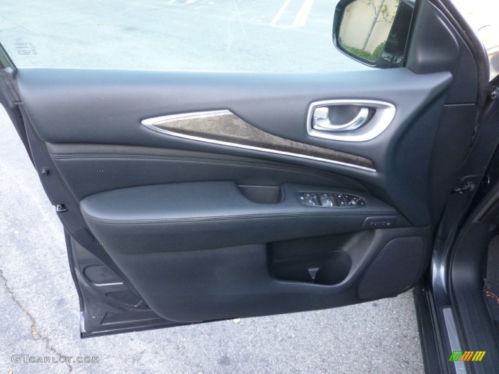 2014 Infiniti QX60 3.5 AWD Graphite Door Panel Photo #97868653