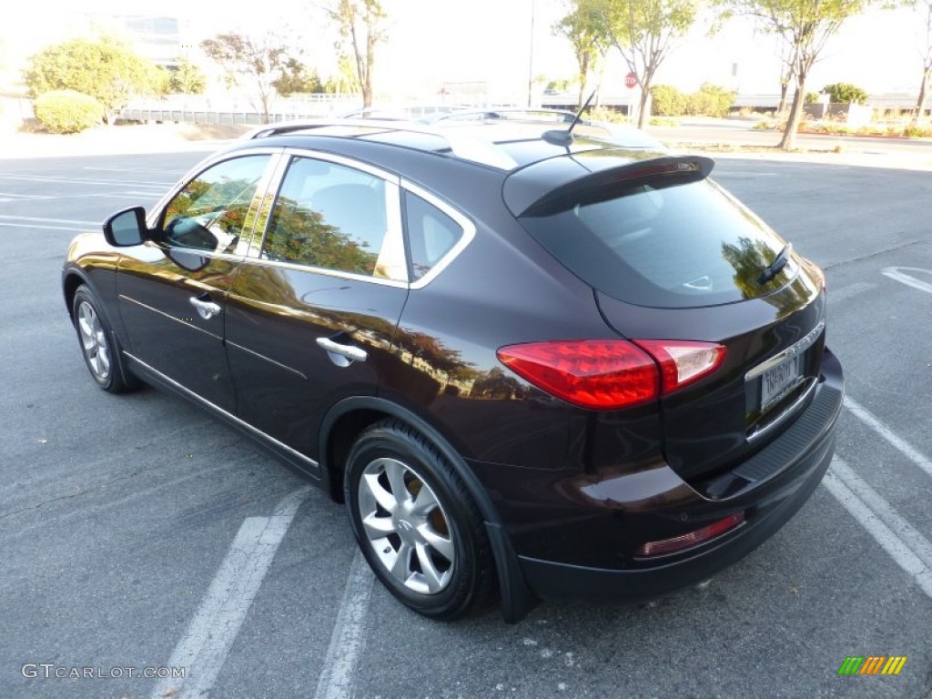 2008 EX 35 Journey AWD - Dark Currant Red / Chestnut photo #4