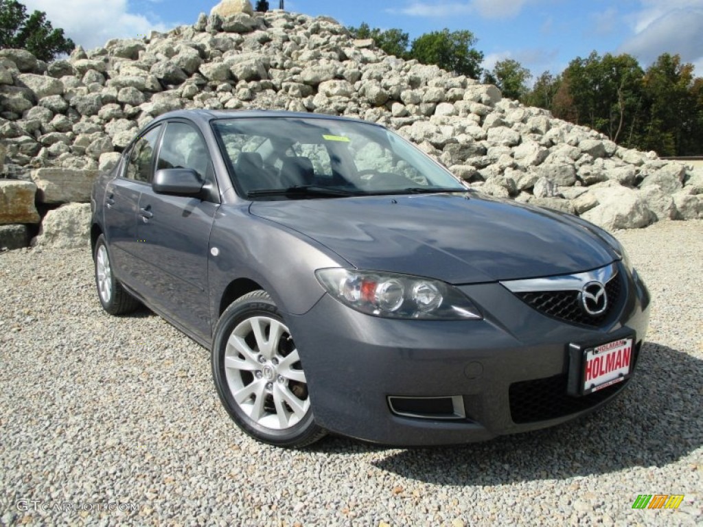 2008 MAZDA3 i Touring Sedan - Galaxy Gray Mica / Black photo #1