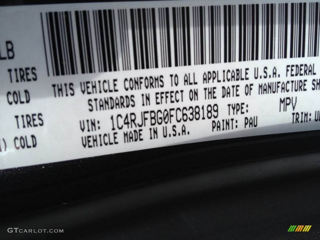 2015 Jeep Grand Cherokee Limited 4x4 Color Code Photos