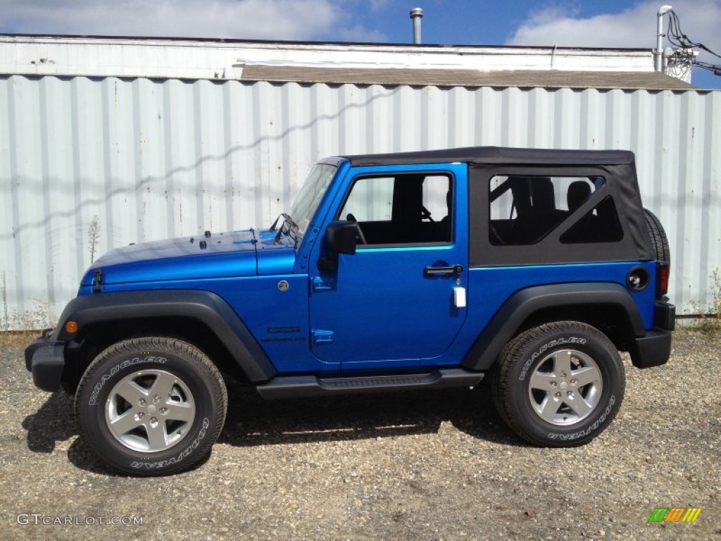 Hydro Blue Pearl 2015 Jeep Wrangler Sport S 4x4 Exterior Photo #97869907