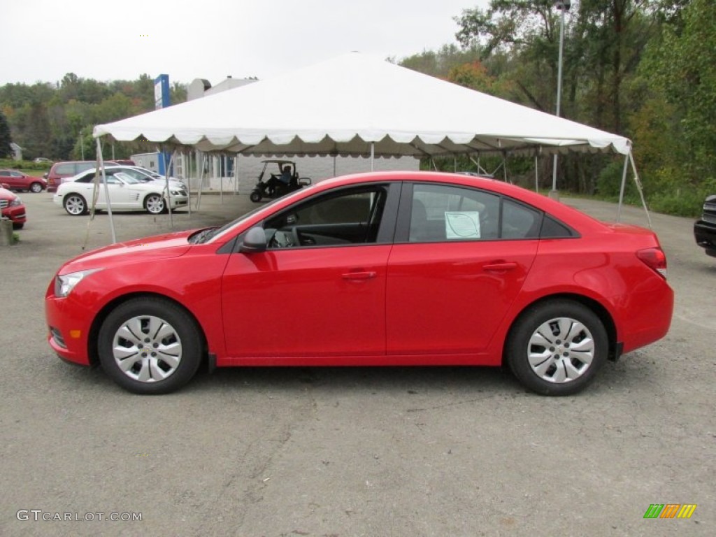 2014 Cruze LS - Red Hot / Jet Black/Medium Titanium photo #2