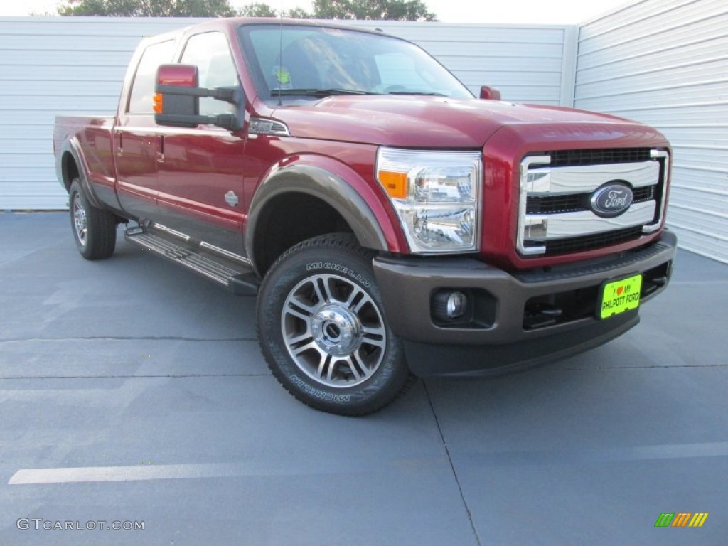 2015 F350 Super Duty King Ranch Crew Cab 4x4 - Ruby Red / King Ranch Mesa Antique Affect/Adobe photo #1