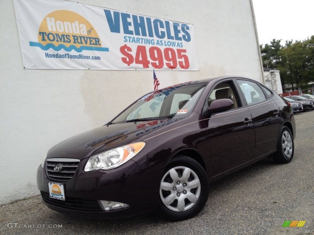 2008 Elantra GLS Sedan - Purple Rain Metallic / Beige photo #1