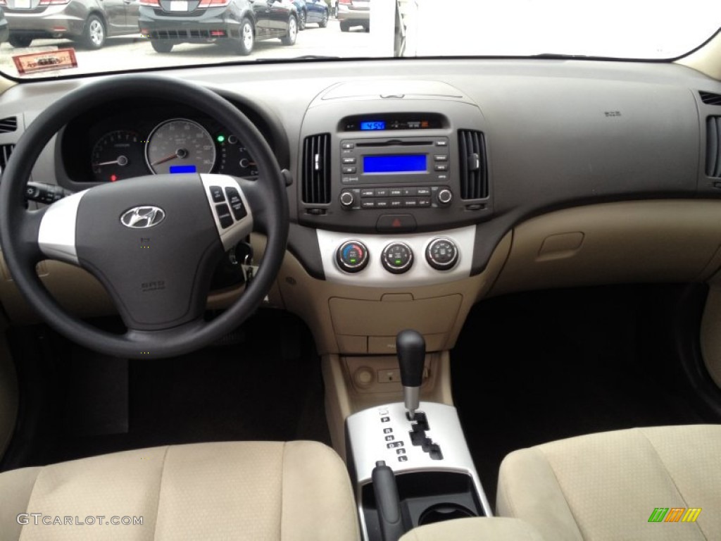 2008 Elantra GLS Sedan - Purple Rain Metallic / Beige photo #11