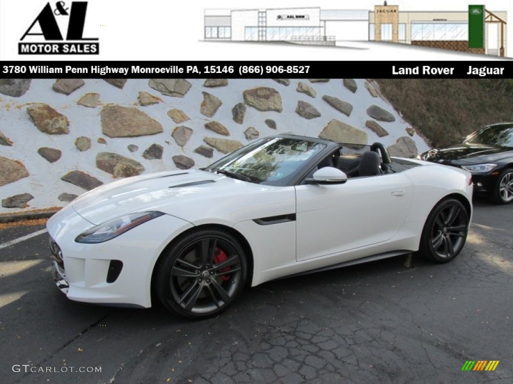 2014 F-TYPE V8 S - Polaris White / Jet photo #1