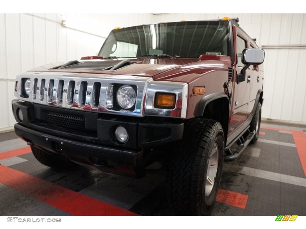 2003 H2 SUV - Red Metallic / Wheat photo #3