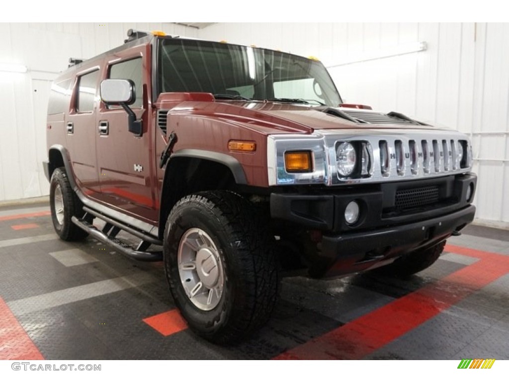 2003 H2 SUV - Red Metallic / Wheat photo #5