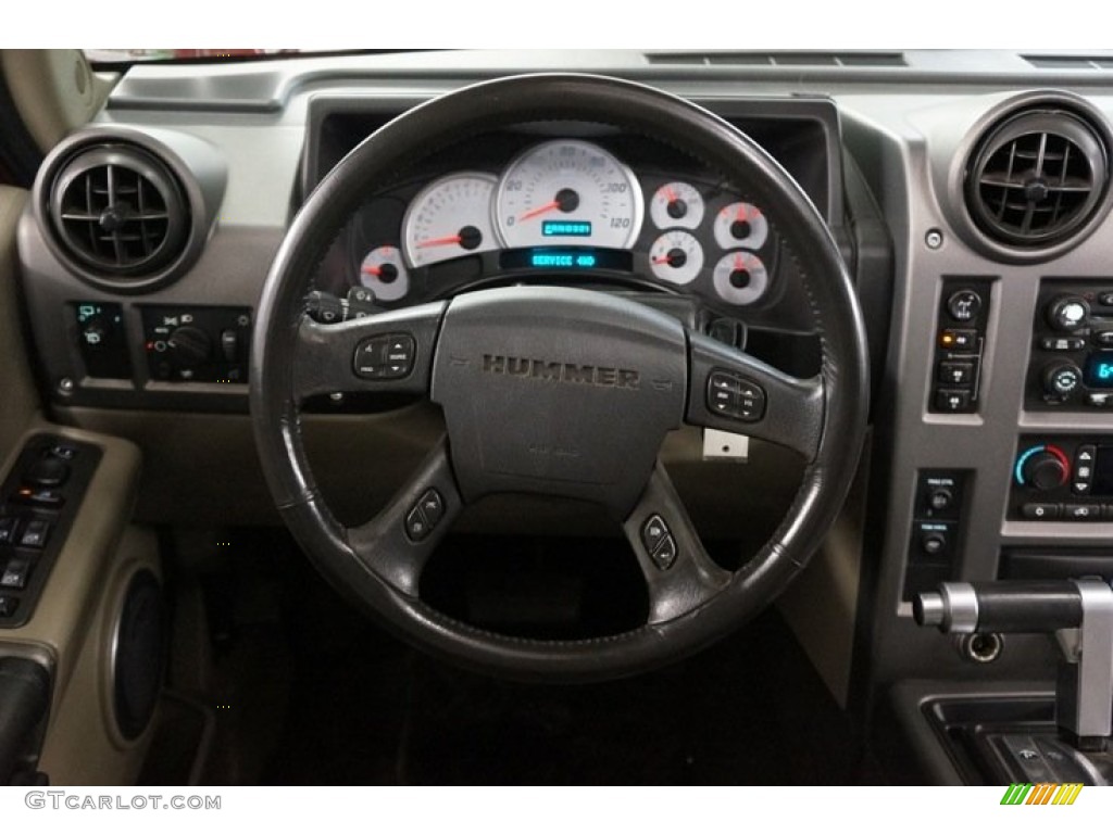 2003 H2 SUV - Red Metallic / Wheat photo #25