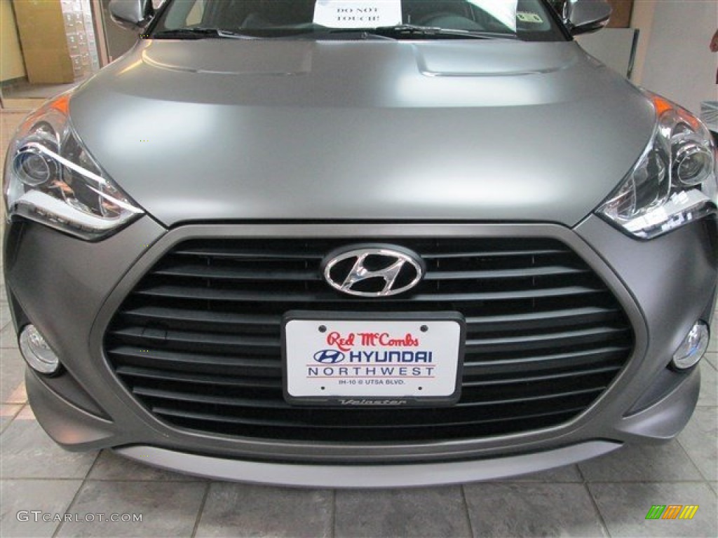 2015 Veloster Turbo - Matte Gray / Black photo #2