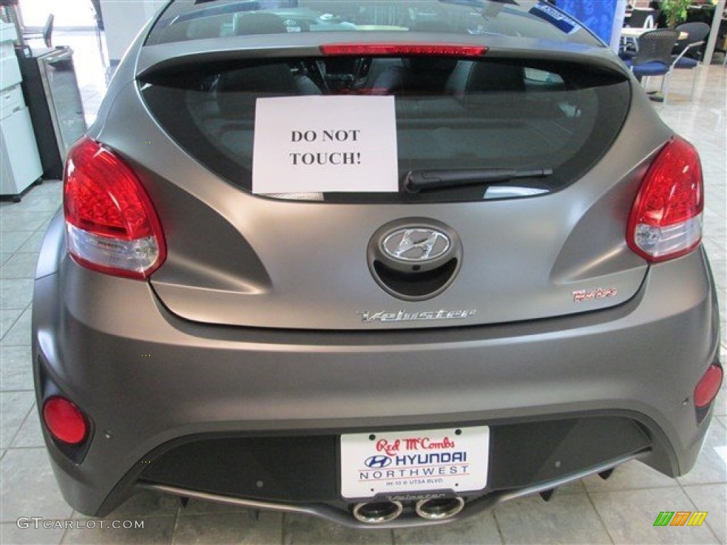 2015 Veloster Turbo - Matte Gray / Black photo #4