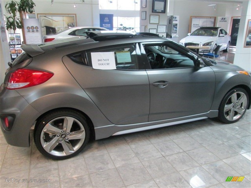 2015 Veloster Turbo - Matte Gray / Black photo #5