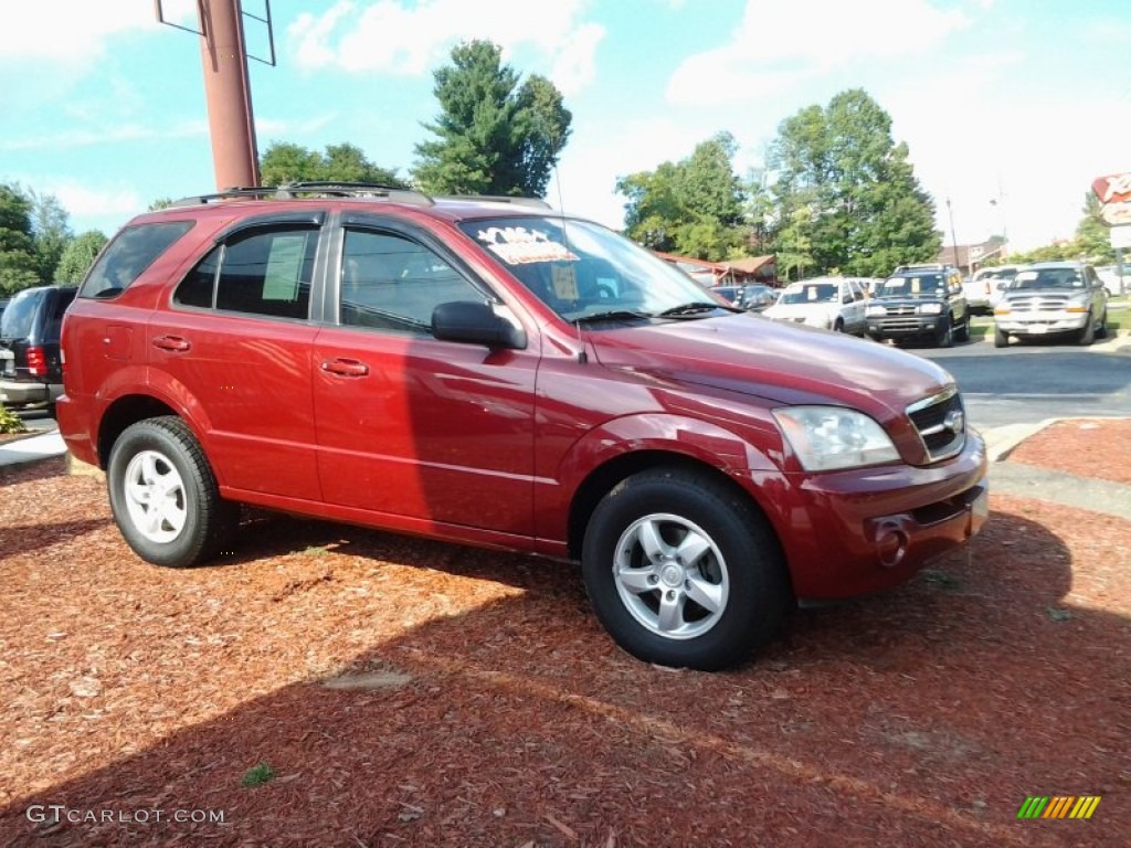 Radiant Red 2006 Kia Sorento LX 4x4 Exterior Photo #97891549