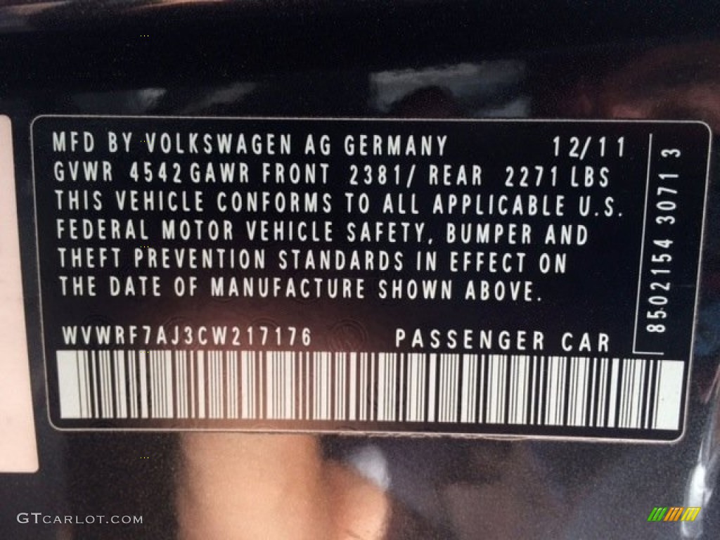 2012 Golf R 2 Door 4Motion - Carbon Steel Grey Metallic / R Titan Black Leather photo #15