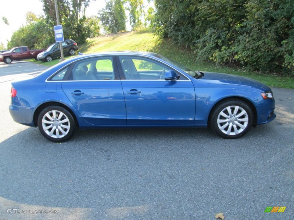 2009 A4 2.0T Premium quattro Sedan - Aruba Blue Pearl Effect / Light Grey photo #5