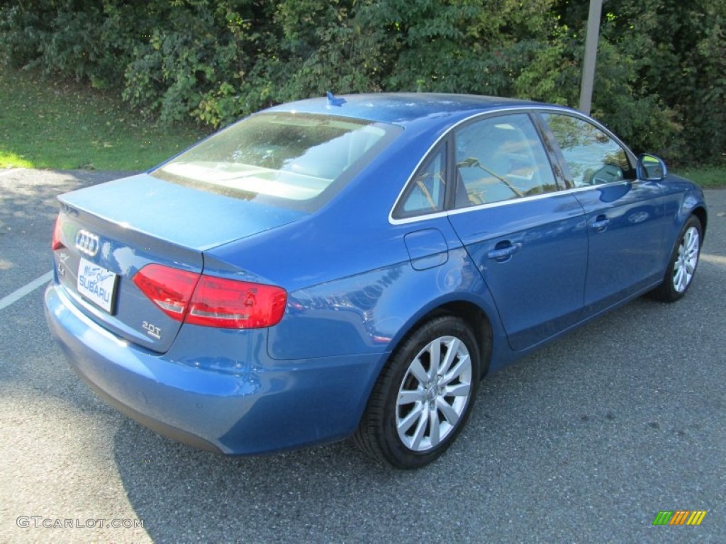 2009 A4 2.0T Premium quattro Sedan - Aruba Blue Pearl Effect / Light Grey photo #6