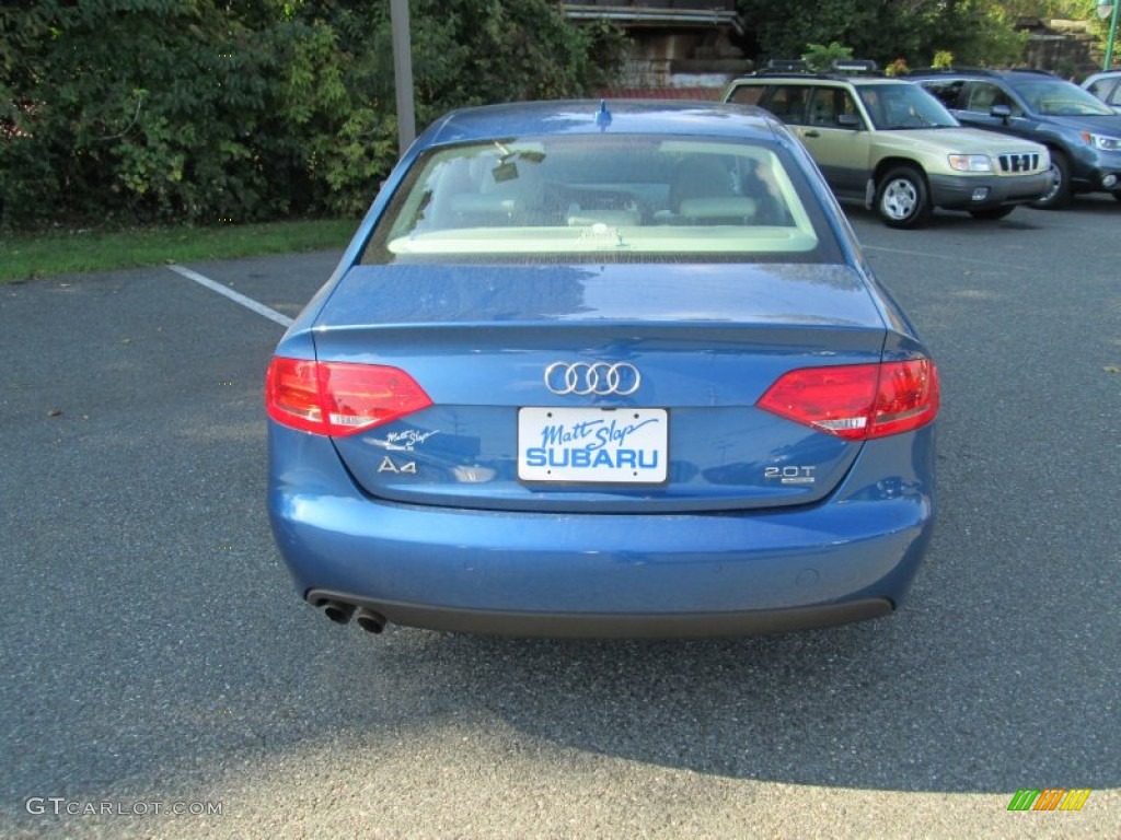 2009 A4 2.0T Premium quattro Sedan - Aruba Blue Pearl Effect / Light Grey photo #7