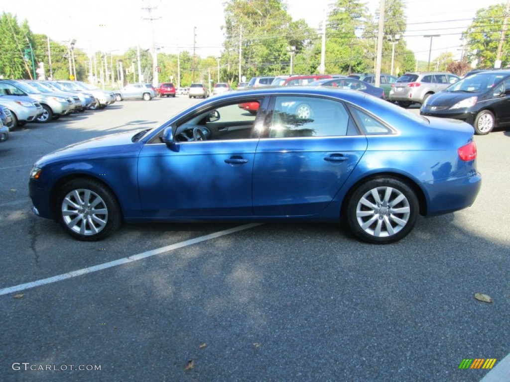 2009 A4 2.0T Premium quattro Sedan - Aruba Blue Pearl Effect / Light Grey photo #9