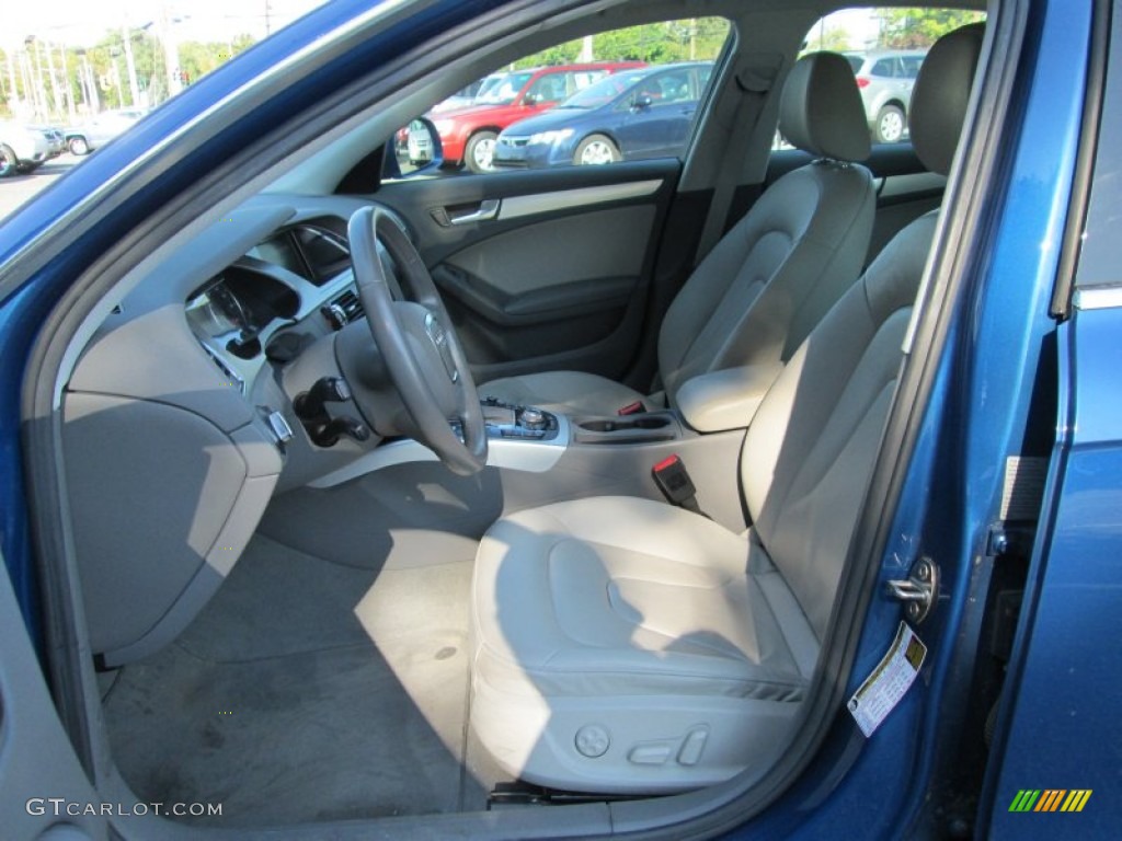 2009 A4 2.0T Premium quattro Sedan - Aruba Blue Pearl Effect / Light Grey photo #11