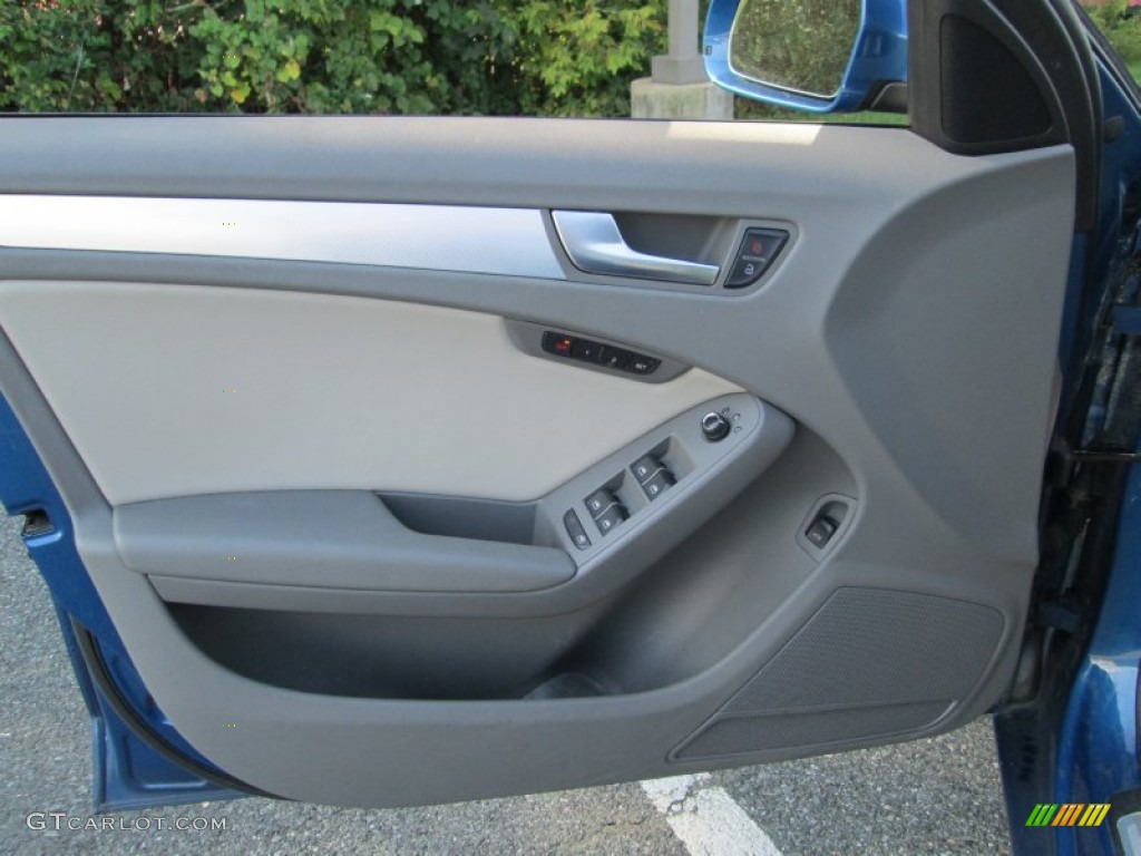 2009 A4 2.0T Premium quattro Sedan - Aruba Blue Pearl Effect / Light Grey photo #12