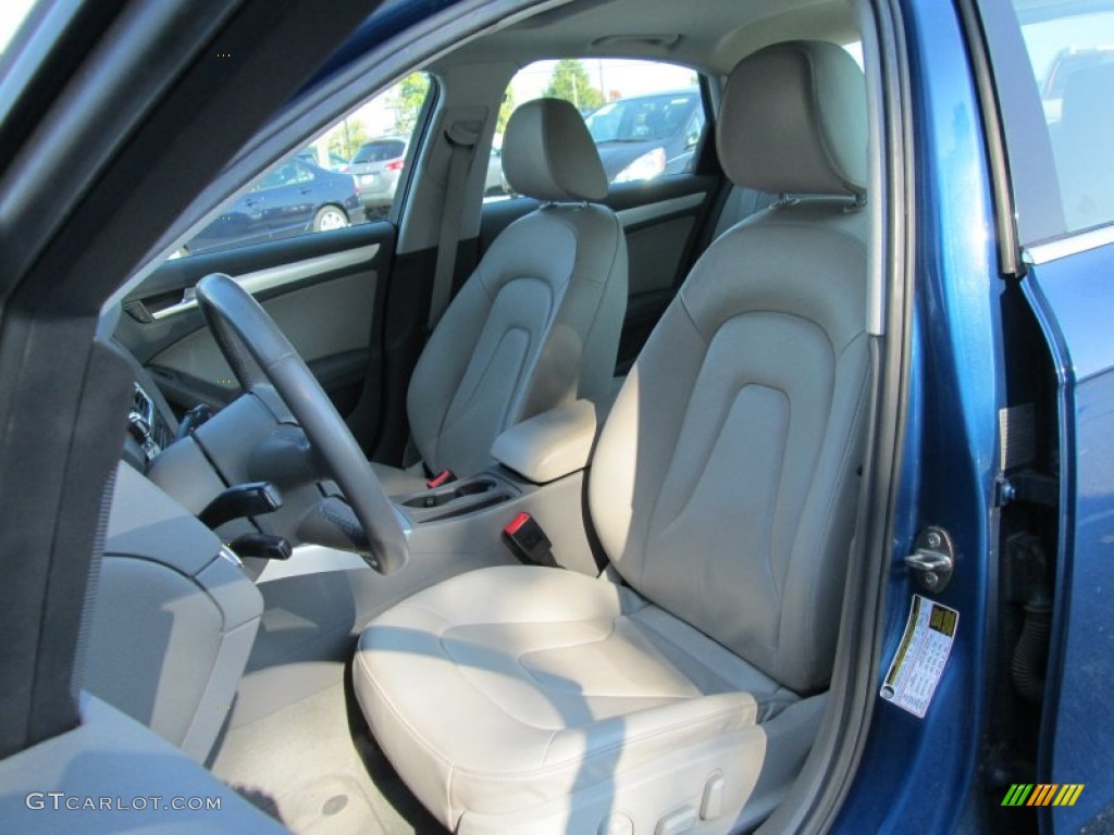 2009 A4 2.0T Premium quattro Sedan - Aruba Blue Pearl Effect / Light Grey photo #14