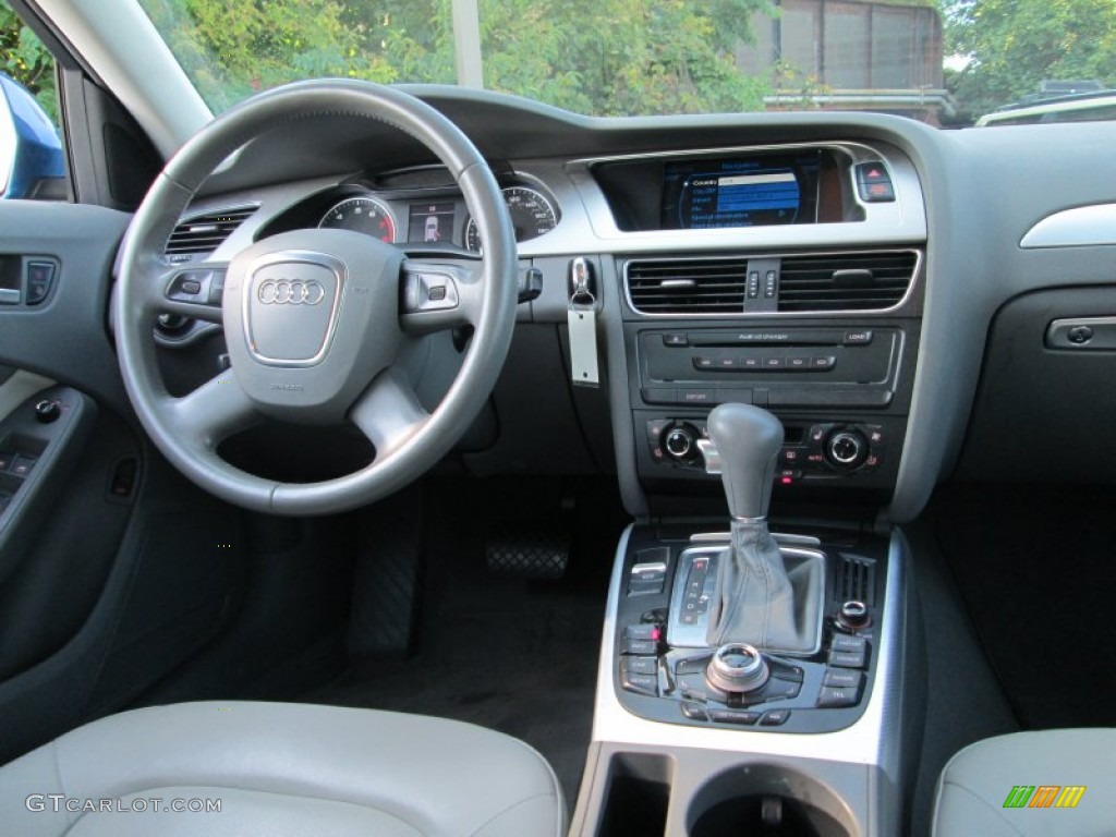 2009 A4 2.0T Premium quattro Sedan - Aruba Blue Pearl Effect / Light Grey photo #16
