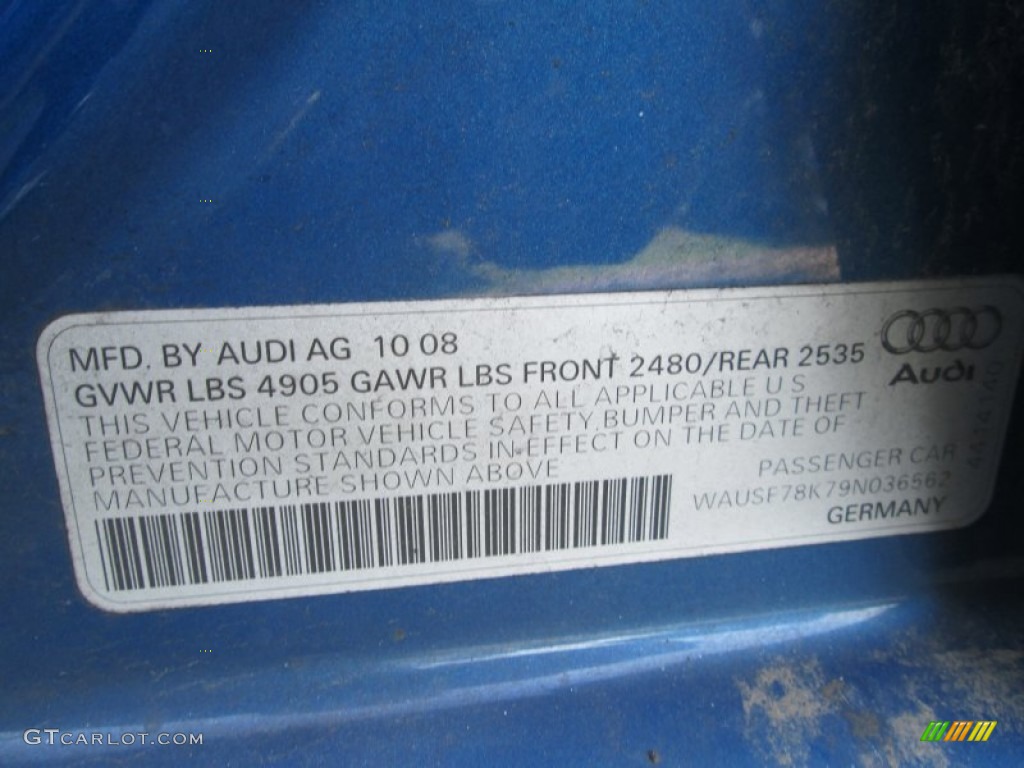 2009 A4 2.0T Premium quattro Sedan - Aruba Blue Pearl Effect / Light Grey photo #30