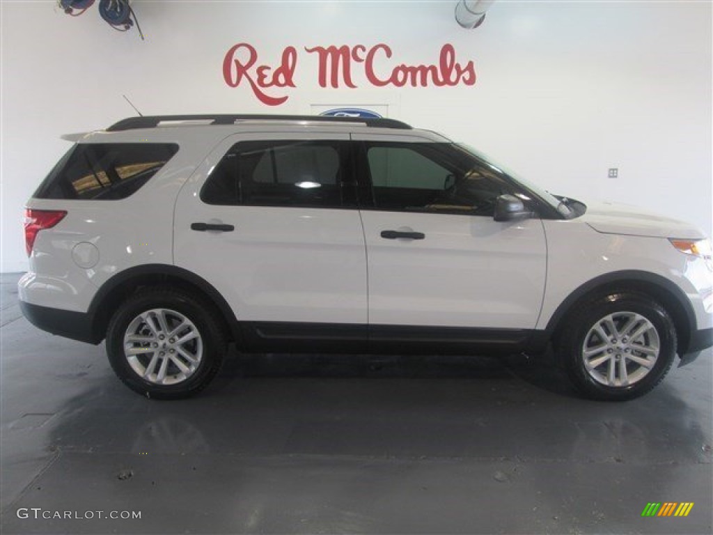 2015 Explorer FWD - Oxford White / Medium Light Stone photo #8