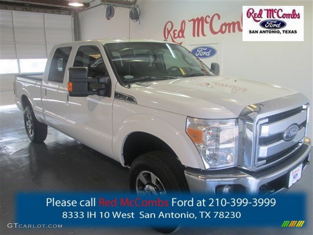 2015 F250 Super Duty XLT Crew Cab 4x4 - Oxford White / Black photo #1