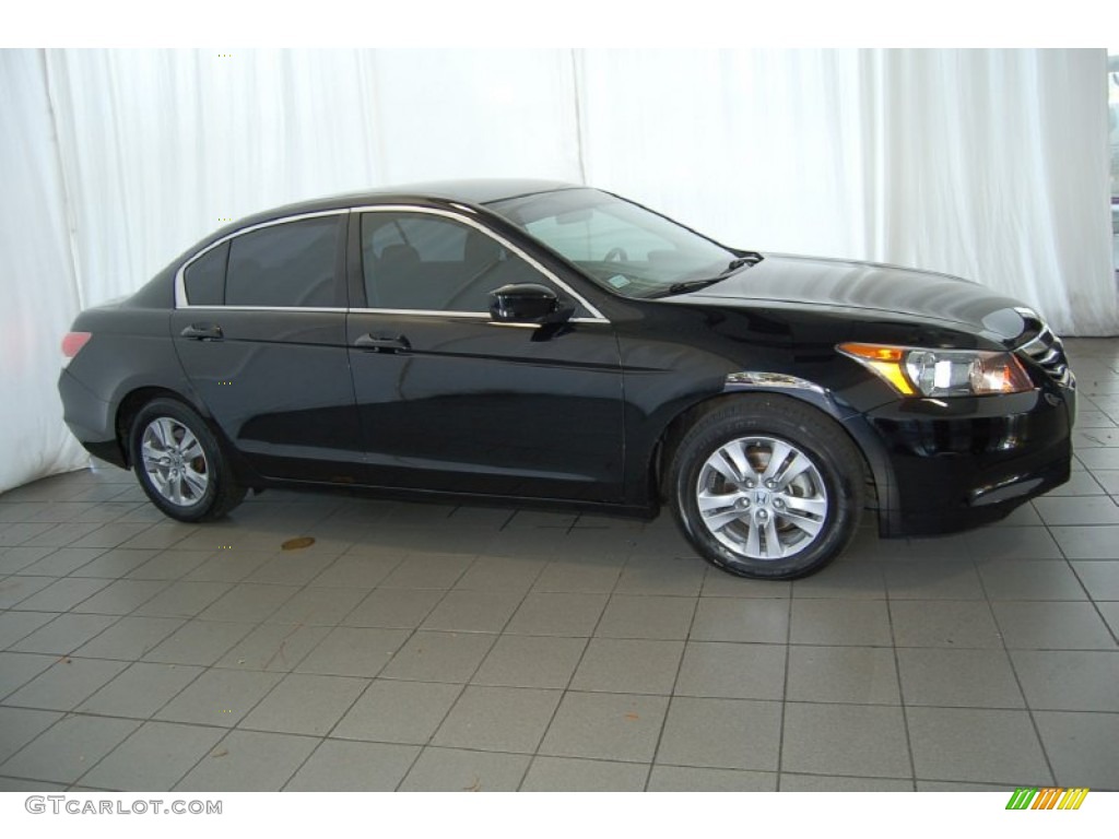 2012 Accord SE Sedan - Crystal Black Pearl / Black photo #6