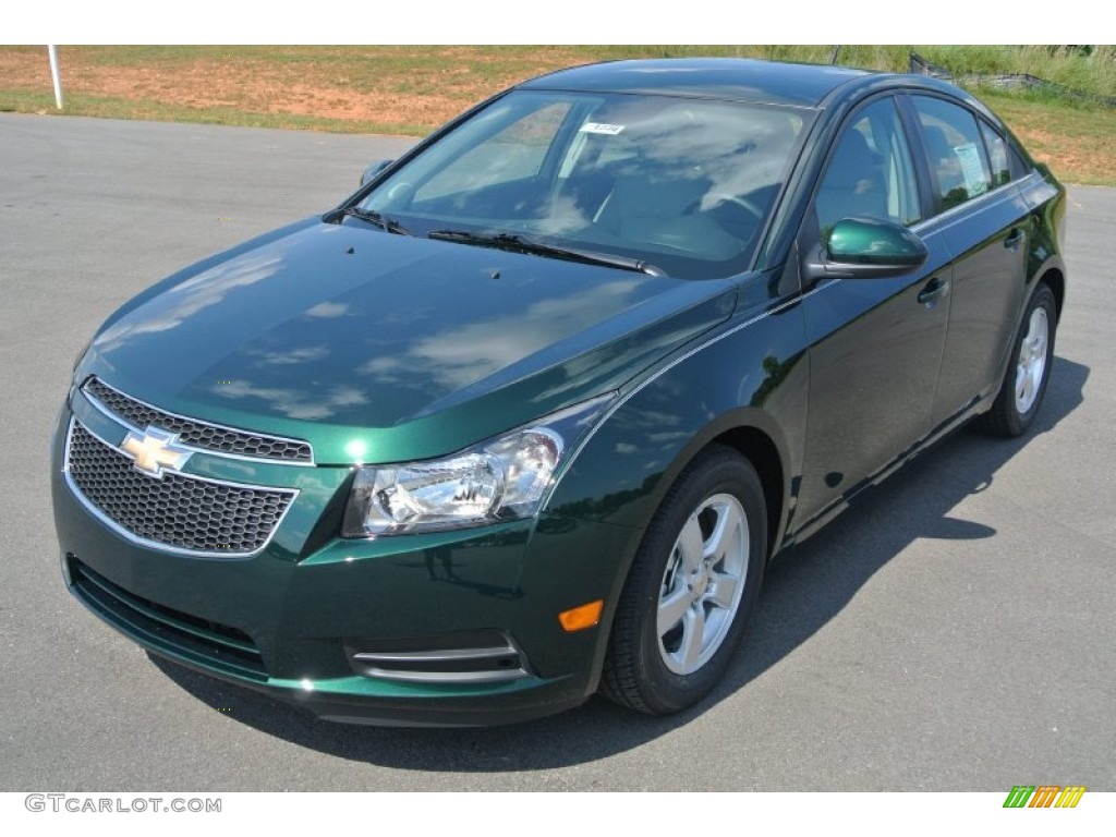 2014 Cruze LT - Rainforest Green Metallic / Medium Titanium photo #2