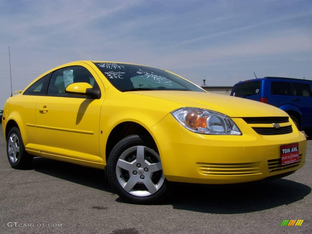 2008 Cobalt LT Coupe - Rally Yellow / Ebony/Gray photo #1