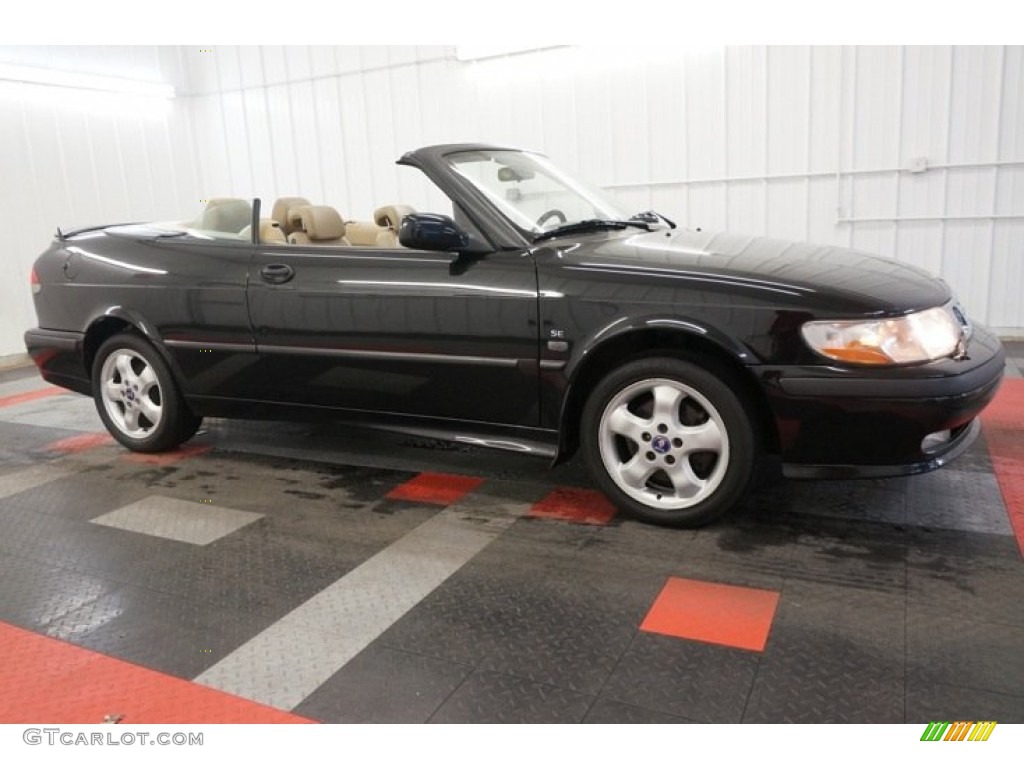 2001 9-3 SE Convertible - Black / Warm Beige photo #6