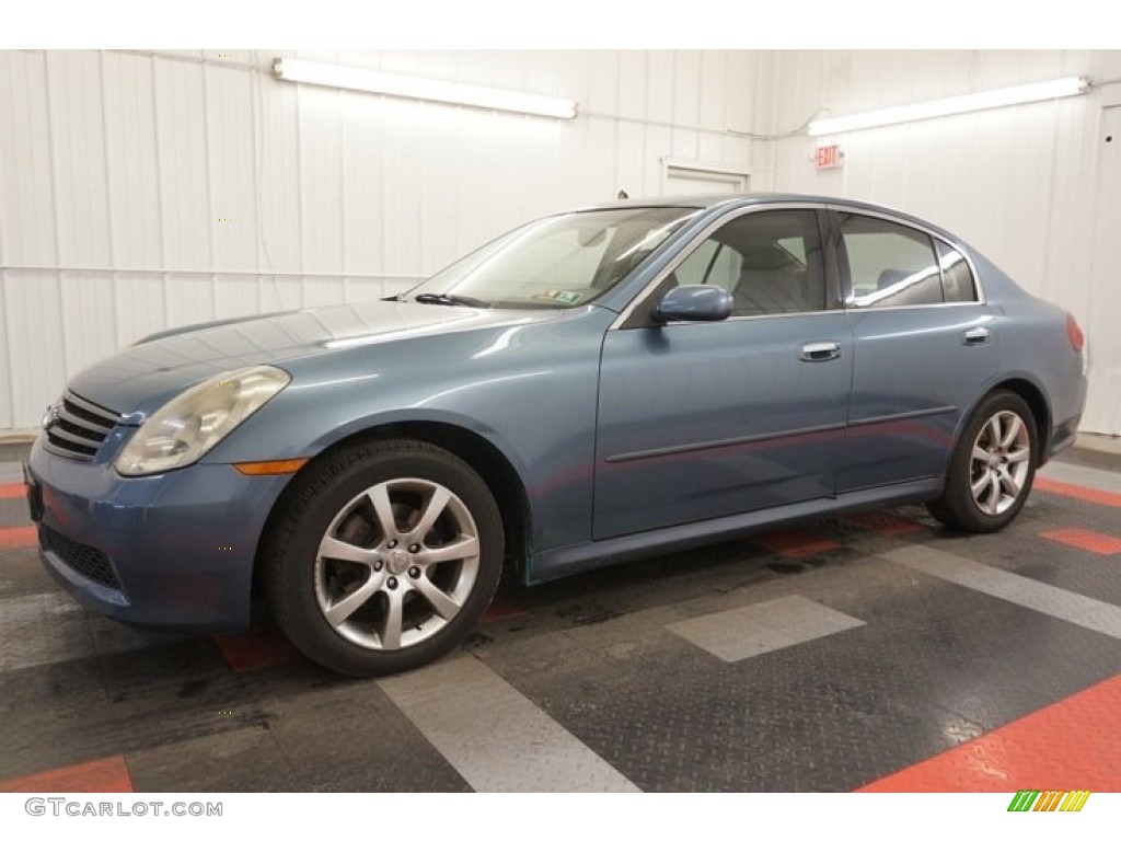 2003 G 35 Sedan - Lakeshore Slate Blue / Willow photo #2