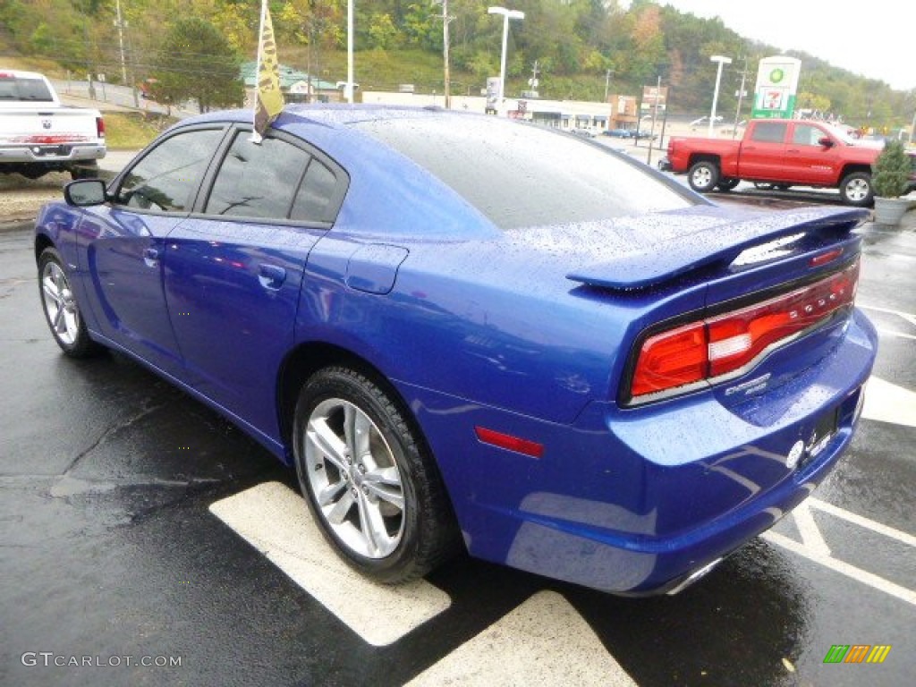 2012 Charger R/T Plus AWD - Blue Streak Pearl / Black photo #3