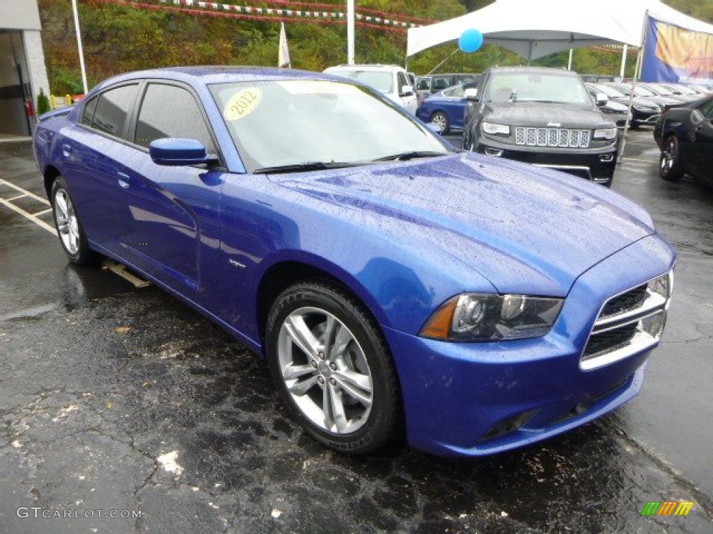 2012 Charger R/T Plus AWD - Blue Streak Pearl / Black photo #9