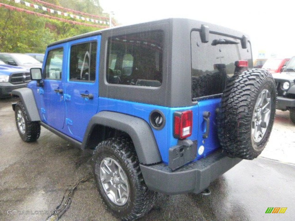 Hydro Blue Pearl 2015 Jeep Wrangler Unlimited Rubicon 4x4 Exterior Photo #97917853